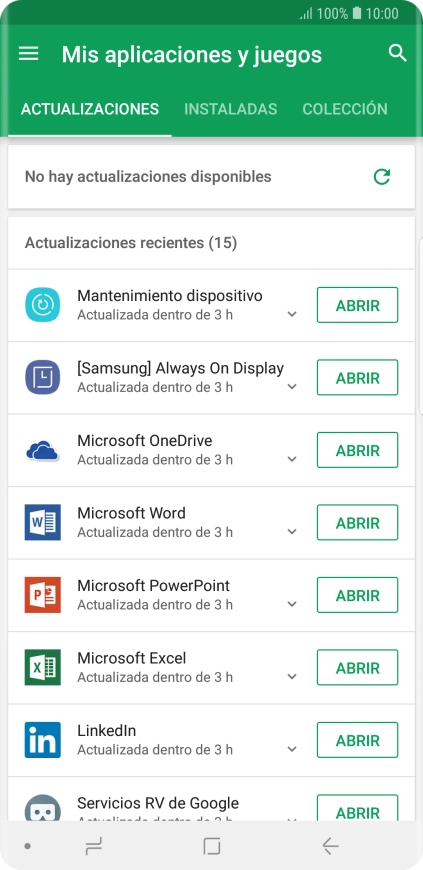 Pulsa INSTALADAS.