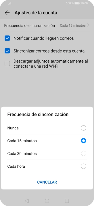 Pulsa el ajuste deseado. Pulsa el ajuste deseado.