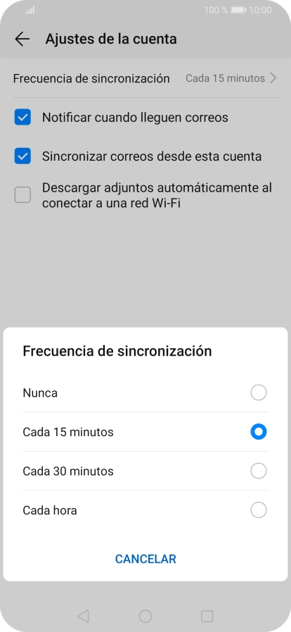 Pulsa el ajuste deseado. Pulsa el ajuste deseado.