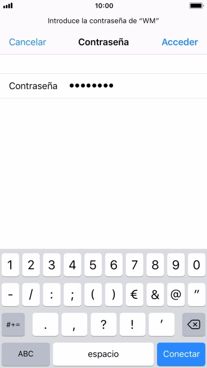 Introduce la contraseña de la red wifi y pulsa Acceder. Introduce la contraseña de la red wifi y pulsa Acceder.