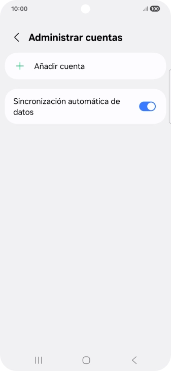 Pulsa Añadir cuenta. Pulsa Añadir cuenta.