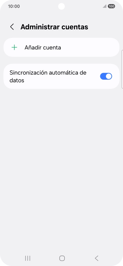 Pulsa Añadir cuenta. Pulsa Añadir cuenta.