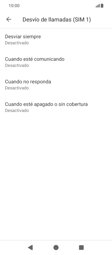 Pulsa el tipo de desvío deseado. Pulsa el tipo de desvío deseado.