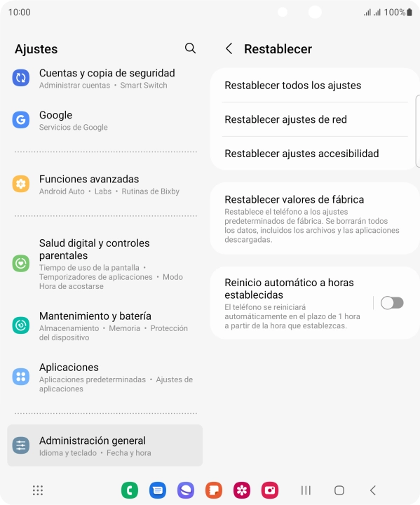 Pulsa Restablecer valores de fábrica. Pulsa Restablecer valores de fábrica.