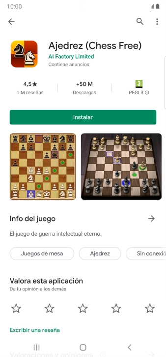 Pulsa Instalar y sigue las indicaciones de la pantalla para instalar la app. Pulsa Instalar y sigue las indicaciones de la pantalla para instalar la app.