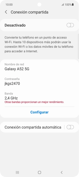 Pulsa Configurar.