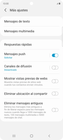 Pulsa Mensajes de texto. Pulsa Mensajes de texto.