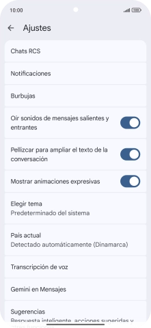 Pulsa Gemini en Mensajes. Pulsa Gemini en Mensajes.