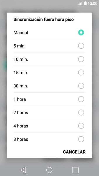 Pulsa el ajuste deseado. Pulsa el ajuste deseado.