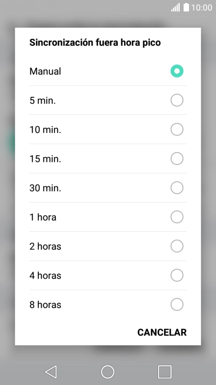 Pulsa el ajuste deseado. Pulsa el ajuste deseado.