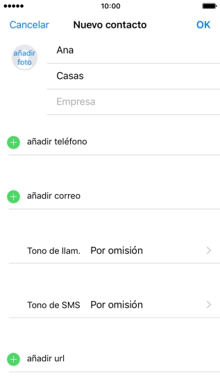 Pulsa añadir teléfono.