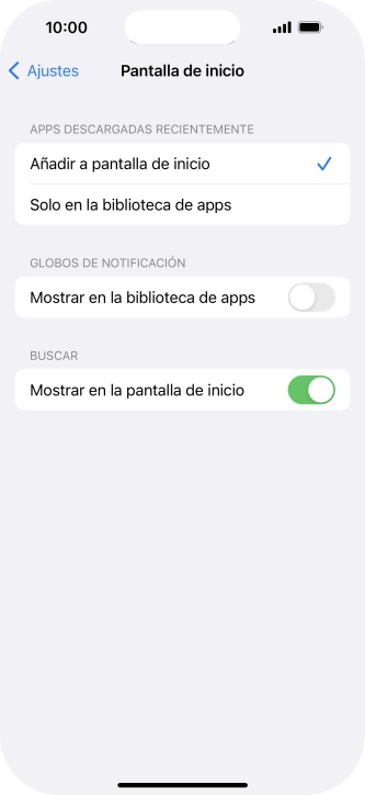 Para añadir nuevas apps descargadas a la pantalla de inicio y a la biblioteca de apps, pulsa Añadir a pantalla de inicio. Para añadir nuevas apps descargadas a la pantalla de inicio y a la biblioteca de apps, pulsa Añadir a pantalla de inicio.
