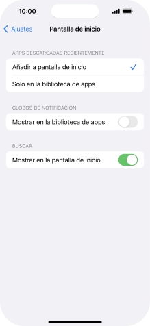 Para añadir nuevas apps descargadas a la pantalla de inicio y a la biblioteca de apps, pulsa Añadir a pantalla de inicio. Para añadir nuevas apps descargadas a la pantalla de inicio y a la biblioteca de apps, pulsa Añadir a pantalla de inicio.