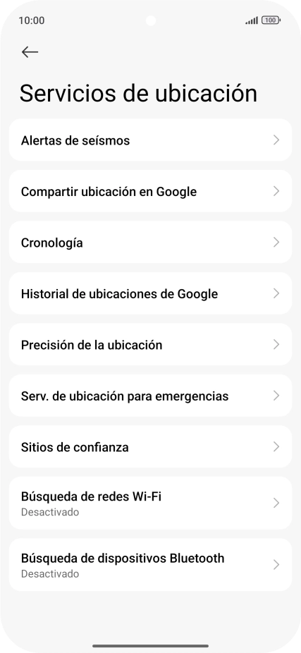 Pulsa Precisión de la ubicación. Pulsa Precisión de la ubicación.