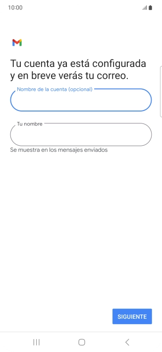 Pulsa Tu nombre e introduce el nombre del remitente. Pulsa Tu nombre e introduce el nombre del remitente.