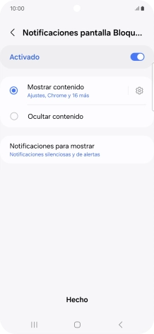 Pulsa los ajustes deseados para activarlos o desactivarlos. Pulsa los ajustes deseados para activarlos o desactivarlos.