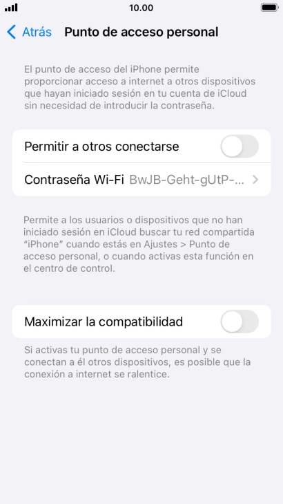Pulsa Contraseña Wi-Fi e introduce una contraseña. Pulsa Contraseña Wi-Fi e introduce una contraseña.