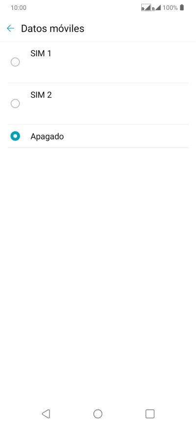Pulsa el ajuste deseado. Pulsa el ajuste deseado.