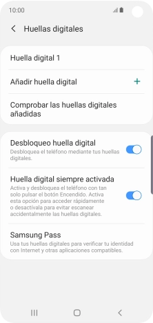 Pulsa el indicador junto a los ajustes deseados. Pulsa el indicador junto a los ajustes deseados.
