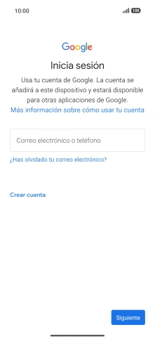 Si no tienes una cuenta de Google, pulsa Crear cuenta y sigue las indicaciones de la pantalla para ver cómo crear una cuenta nueva. Si no tienes una cuenta de Google, pulsa Crear cuenta y sigue las indicaciones de la pantalla para ver cómo crear una cuenta nueva.
