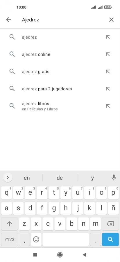 Introduce el nombre del tema o de la app y pulsa el icono de búsqueda. Introduce el nombre del tema o de la app y pulsa el icono de búsqueda.