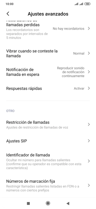 Pulsa Números de marcación fija. Pulsa Números de marcación fija.