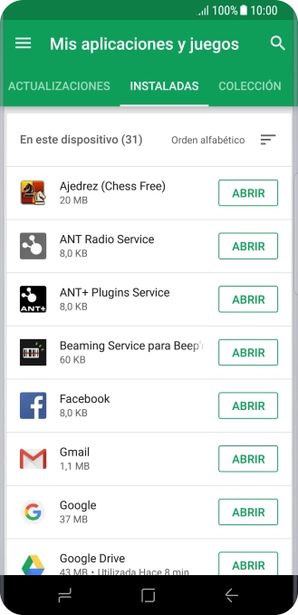 Pulsa la app deseada. Pulsa la app deseada.