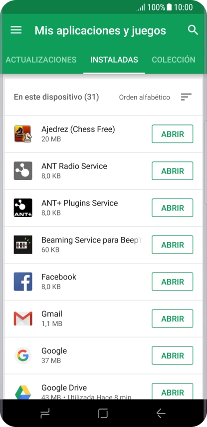 Pulsa la app deseada. Pulsa la app deseada.
