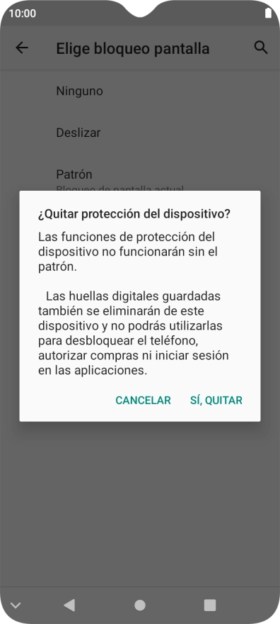 Pulsa SÍ, QUITAR. Pulsa SÍ, QUITAR.