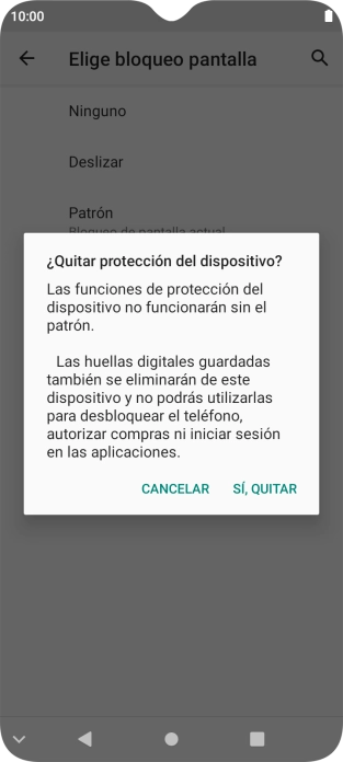 Pulsa SÍ, QUITAR. Pulsa SÍ, QUITAR.