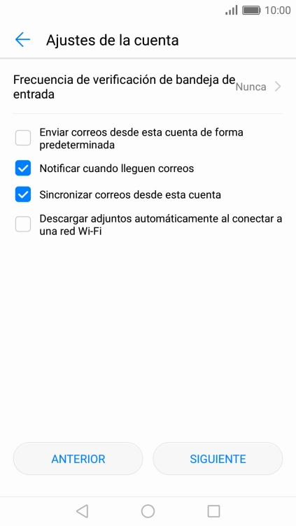 Si aparece en la pantalla esta imagen, tu cuenta de correo electrónico ha sido reconocida y configurada automáticamente. Sigue las indicaciones de la pantalla para introducir más información y terminar la configuración.