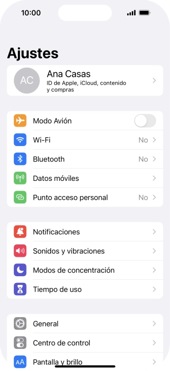 Pulsa Datos móviles.