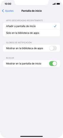 Para añadir nuevas apps descargadas a la pantalla de inicio y a la biblioteca de apps, pulsa Añadir a pantalla de inicio. Para añadir nuevas apps descargadas a la pantalla de inicio y a la biblioteca de apps, pulsa Añadir a pantalla de inicio.