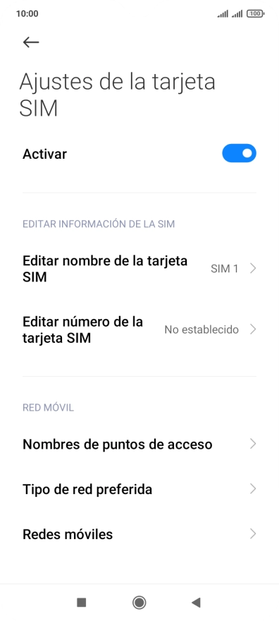 Pulsa Redes móviles. Pulsa Redes móviles.