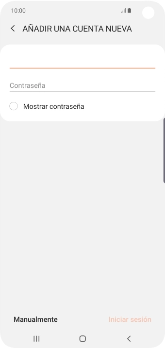 Pulsa Contraseña e introduce la contraseña de tu cuenta de correo electrónico. Pulsa Contraseña e introduce la contraseña de tu cuenta de correo electrónico.