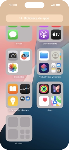 La app está ahora en la carpeta Ocultas en la biblioteca de apps. La app está ahora en la carpeta Ocultas en la biblioteca de apps.
