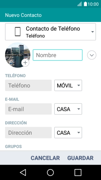 Pulsa Nombre e introduce el nombre. Pulsa Nombre e introduce el nombre.