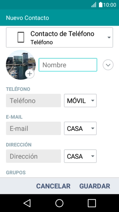Pulsa Nombre e introduce el nombre. Pulsa Nombre e introduce el nombre.