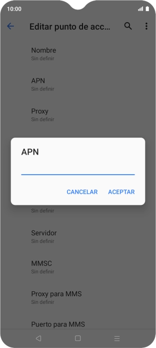 Introduce airtelwap.es y pulsa ACEPTAR.