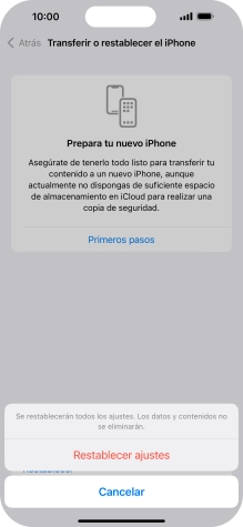 Pulsa Restablecer ajustes.
