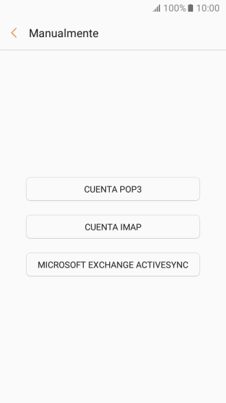 Pulsa CUENTA IMAP.