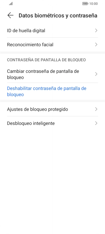 Pulsa Deshabilitar contraseña de pantalla de bloqueo. Pulsa Deshabilitar contraseña de pantalla de bloqueo.