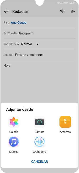 Pulsa Archivos y desplázate a la carpeta deseada. Pulsa Archivos y desplázate a la carpeta deseada.