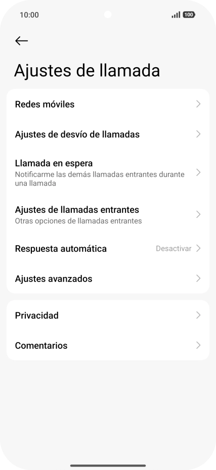 Pulsa Ajustes de desvío de llamadas. Pulsa Ajustes de desvío de llamadas.