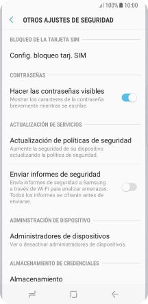 Pulsa Config. bloqueo de tarj. SIM. Pulsa Config. bloqueo de tarj. SIM.