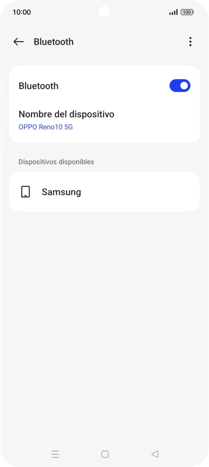 Pulsa el dispositivo Bluetooth deseado y sigue las indicaciones de la pantalla para vincular el dispositivo al teléfono. Pulsa el dispositivo Bluetooth deseado y sigue las indicaciones de la pantalla para vincular el dispositivo al teléfono.