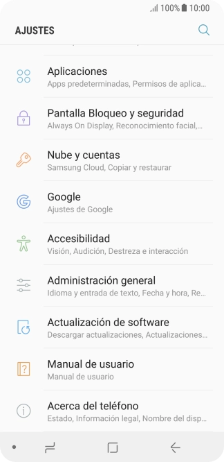 Pulsa Nube y cuentas.