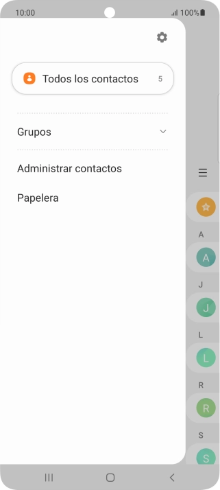 Pulsa Administrar contactos. Pulsa Administrar contactos.