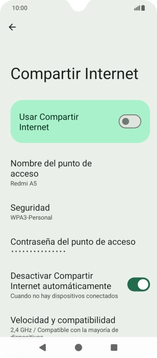 Pulsa Contraseña del punto de acceso. Pulsa Contraseña del punto de acceso.