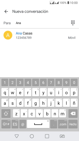 Pulsa el contacto deseado. Pulsa el contacto deseado.